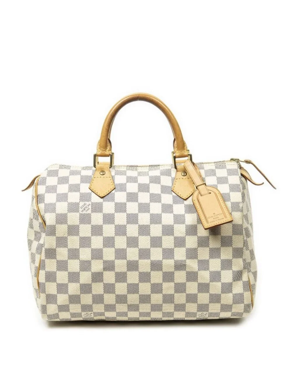 Louis Vuitton Speedy Ivory Damier Azur Handbag